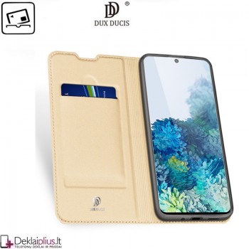 Dux Ducis dirbtinės odos atverčiamas dėklas - auksinės spalvos (Samsung S20 Fe) Dux Ducis dirbtinės odos atverčiamas dėklas - auksinės spalvos (Samsung S20 Fe)